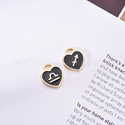 Pendentifs en émail d'alliage plaqué or léger&nbsp;ENAM-R055-05B