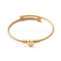 Drehmoment-Armreifen aus 304er Edelstahl für Damen&nbsp;BJEW-M042-08G