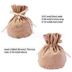 Sacchetti regalo con coulisse di gioielli in velluto&nbsp;ABAG-CJC0003-03E