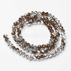 Placcare trasparente perle di vetro fili&nbsp;EGLA-A034-T6mm-M