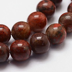 Natur Brekzien Jaspis Perlen Stränge&nbsp;X-G-N0182-01-8mm