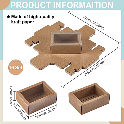Geschenkschubladenboxen aus Kraftpapierkarton&nbsp;CON-WH0085-129A