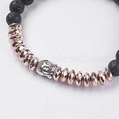 Bracelets extensibles en hématite synthétique&nbsp;BJEW-I241-25B