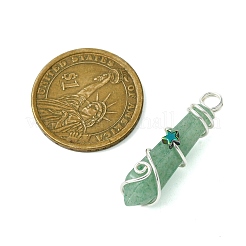 Natürliche spitze Steinmischanhänger&nbsp;PALLOY-JF02803-04