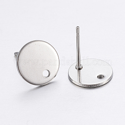 Anlaufgeschützte Ohrstecker-Beschläge aus Edelstahl 304&nbsp;X-STAS-P198-25-12mm
