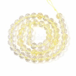 Hebras de cuentas de vidrio transparente craqueladas&nbsp;X1-GLAA-N063-8mm-08