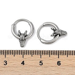 Creolen mit Drachenkopf aus chirurgischem Edelstahl 316&nbsp;EJEW-G416-22AS