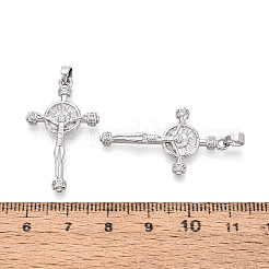 Ciondoli religione zirconi cubici in ottone micro pavè&nbsp;KK-T073-47P