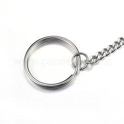 Porte-clés fendus en acier inoxydable 304 résistant au ternissement&nbsp;STAS-G085-07