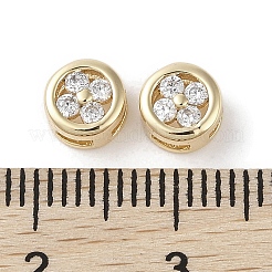 Micropave de latón transparente perlas de circonita&nbsp;KK-G491-33G