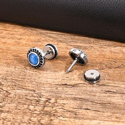 Ohrstecker aus Edelstahl mit Mikropavé-Kubikzirkonia&nbsp;PW-WGB72E2-01