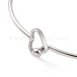 Bracelet en acier inoxydable 201 anti-ternissement avec cœur creux&nbsp;BJEW-P285-01P