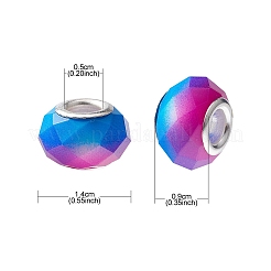 14 Stück europäische Glasperlen in 7 Farben&nbsp;GPDL-YW0001-03