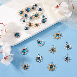 24pcs 6 estilos colgantes de rhinestone de aleación&nbsp;FIND-TA0010-82