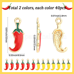 80pcs 2 colgantes de esmalte de aleación de colores&nbsp;FIND-SC0016-98