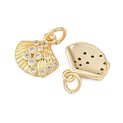 Messing micro pave klar zirkonia charme&nbsp;KK-G544-01G-02