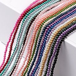 Fili di perle di vetro a 20 colore&nbsp;HY-X0011-4mm-01