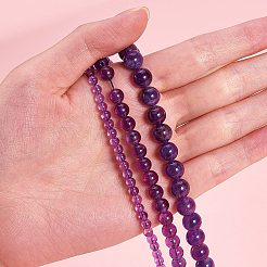 3 Stränge 3 Arten natürliche Amethystperlenstränge&nbsp;G-SZ0001-14