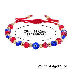 Handgefertigte Armbänder aus Bunte Malerei und facettierten Glasperlen mit dem Motiv des bösen Blicks&nbsp;GH2736-1