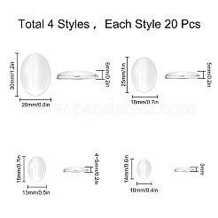 Cabochons de verre transparent de forme ovale&nbsp;DIY-SC0012-91