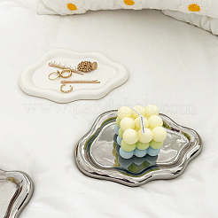 Plattierender Porzellan-Schmuck-Display-Teller&nbsp;DJEW-WH0039-36