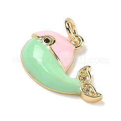 Pendentifs en laiton zircon cubique transparent&nbsp;KK-F925-01G-02