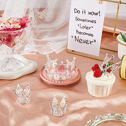 4 stücke 4 arten legierung strass crown kuchen dekoration&nbsp;DIY-SP0003-26S