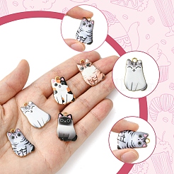 14pcs 5 styles de pendentifs en émail en alliage&nbsp;ENAM-FS0001-95
