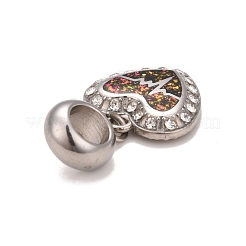 304 Edelstahl Kristall Strass europäischen baumeln Charms&nbsp;STAS-F278-20P