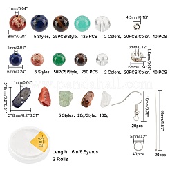 Kit fai da te per la creazione di gioielli con perline di pietre miste&nbsp;DIY-FH0004-02