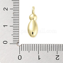 Colgantes de letras de globo de latón chapado en rack&nbsp;KK-C050-01G-I