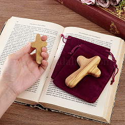 Ornements de croix en bois&nbsp;DJEW-PH0001-65