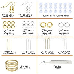 Kit de búsqueda de joyería con ganchos para pendientes de latón DIY&nbsp;DIY-YW0008-63