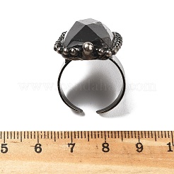 Natürlicher Rauchquarz-Fingerring&nbsp;RJEW-A068-01AS
