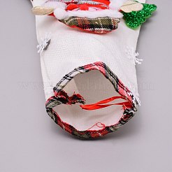 Panno di babbo natale appeso calza di natale&nbsp;HJEW-SZC0004-18