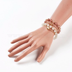 Natürliche gemischte Steinarmband-Sets&nbsp;BJEW-JB03913