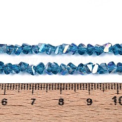 Galvanisieren transparente Glasperlen Stränge&nbsp;LS-GLAA-N021-4mm-28
