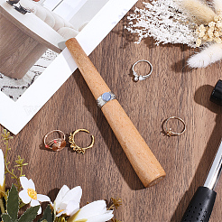 Ringgrößenmesser und Dorne aus Eichenholz&nbsp;TOOL-WH0006-004A
