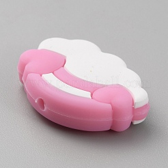 Perline in silicone ecologico per uso alimentare nuvola e arcobaleno&nbsp;SIL-WH0014-33K