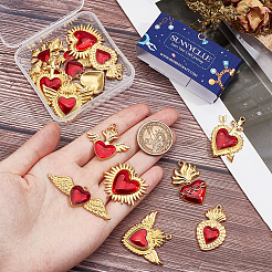 18pcs 9 styles de pendentifs en émail en alliage&nbsp;ENAM-SC0005-06