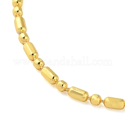 Colonna in ottone con placcatura a cremagliera e collane con catena a sfere rotonde&nbsp;NJEW-K256-05G