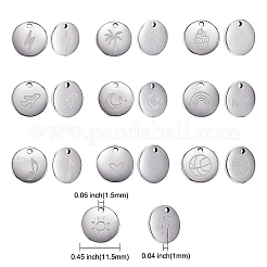 10 Stück 10 Stil 304 Edelstahl-Charms&nbsp;STAS-CJ0001-231