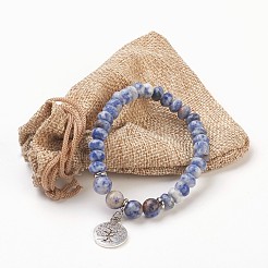 Natürliche Edelstein Perlen Charme Armbänder&nbsp;BJEW-JB03726