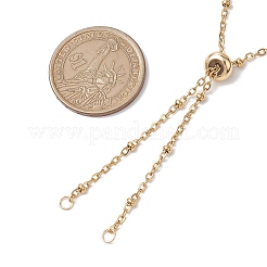 Placcatura ionica (ip) 304 acciaio inossidabile scorrevole collana makings&nbsp;AJEW-JB01276