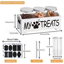 Caja rectangular de madera para alimentos para mascotas&nbsp;CON-GW0001-01A