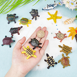 1 Set Plastikfiguren mit Meeresschildkröten als Schaudekoration&nbsp;DJEW-GA0001-48