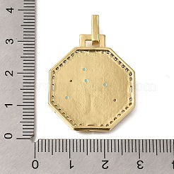 Porte micro ouvrent pendentifs zircone cubique en laiton de placage&nbsp;ZIRC-F142-20G-01