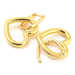 Orecchini pendenti a cerchio in ottone con placcatura a cremagliera&nbsp;EJEW-K245-32G