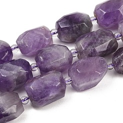 Natürlichen Amethyst Perlen Stränge&nbsp;G-Z147-E02-01