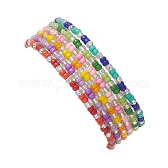 6 bracelet extensible en perles de rocaille en verre pour femme&nbsp;BJEW-MZ00277